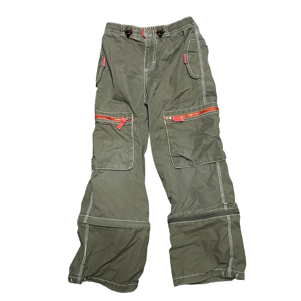 Mini Boden Convertible Zip Off Cargo Skate Pants Shorts Boys Sz 7/8 Zip Pockets